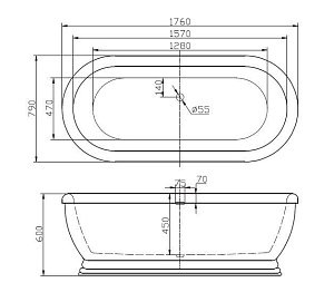 Ванна BelBagno BB03 купить в интернет-магазине Sanbest