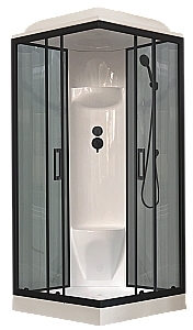 Душевая кабина Royal Bath RB 90HP6-GT-BL 90x90 стекло прозрачное/профиль черный купить в интернет-магазине Sanbest