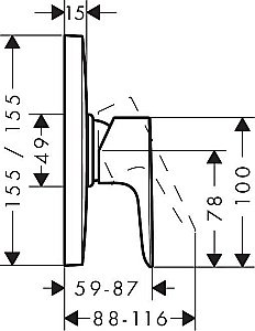Смеситель для душа Hansgrohe Talis E Highflow 71768000 купить в интернет-магазине сантехники Sanbest