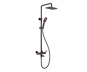 Душевая система Bronze de Luxe Avantgarde 2039RH черный/красный купить в интернет-магазине сантехники Sanbest