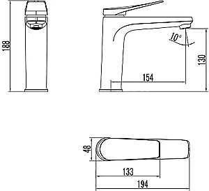 Смеситель для раковины Lemark Bronx LM3737BL купить в интернет-магазине сантехники Sanbest