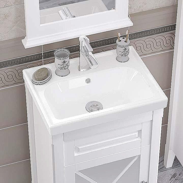 Тумба с раковиной Опадирис Палермо 50 белая матовая для ванной в интернет-магазине Sanbest