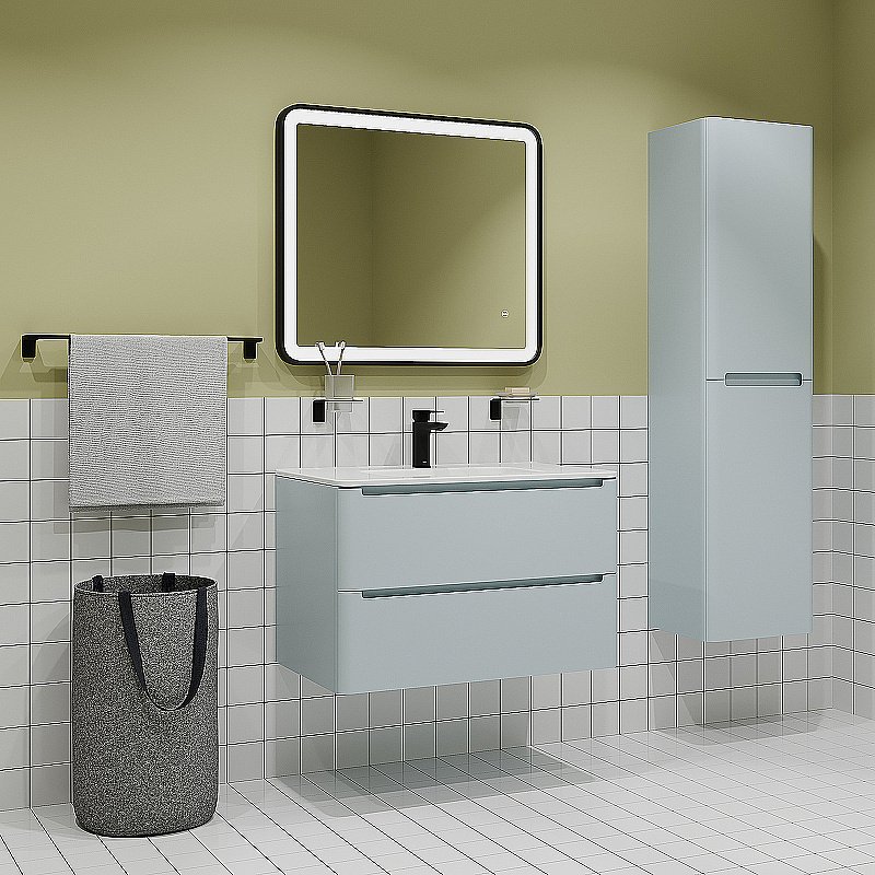 Тумба с раковиной Iddis Edifice 80 EDI80B0i95K голубая для ванной в интернет-магазине Sanbest