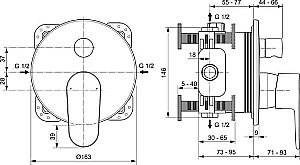 Смеситель для душа Ideal Standard CERAFINE O A7350XG купить в интернет-магазине сантехники Sanbest