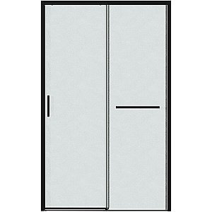 Душевая дверь Grossman Style 110 100.K33.05.110.21.02 стекло шиншилла/профиль черный матовый купить в интернет-магазине Sanbest