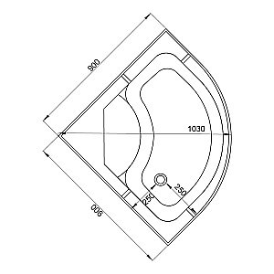 Душевая кабина DTO L 990 с пультом 90х90 купить в интернет-магазине Sanbest