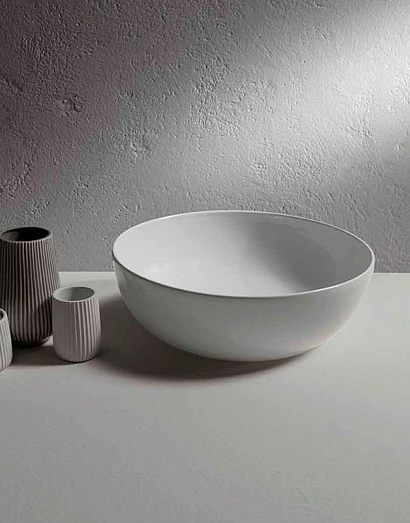 Раковина накладная Globo T-Edje 37 B6T37.BI*0 белая купить в интернет-магазине Sanbest