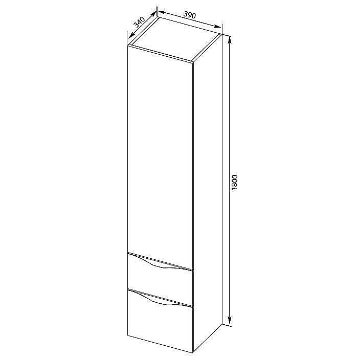 Пенал Aquanet Эвора 39 дуб антик для ванной в интернет-магазине сантехники Sanbest