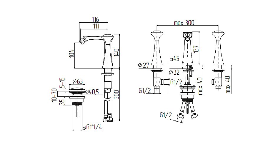 Смеситель для биде Migliore Opera 27971 купить в интернет-магазине сантехники Sanbest
