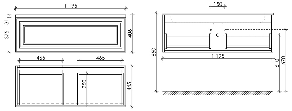 Тумба с раковиной Sancos Very VR120W 120 Bianco для ванной в интернет-магазине Sanbest