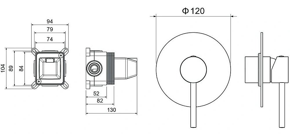Смеситель для душа Aquatek Европа AQ1366MB черный матовый купить в интернет-магазине сантехники Sanbest