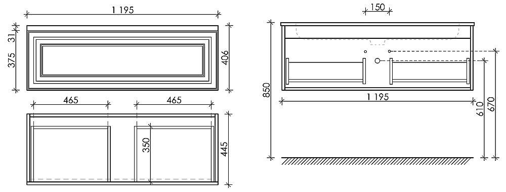 Тумба с раковиной Sancos Very VR120W 120 Bianco для ванной в интернет-магазине Sanbest