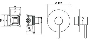 Смеситель для душа Aquatek Европа AQ1366MB черный матовый купить в интернет-магазине сантехники Sanbest