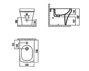Биде напольное Creavit Solo SO500-00CB00E-0000 купить в интернет-магазине Sanbest