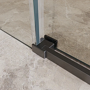 Душевой уголок BelBagno SOFT_CLOSE-1-AH-1 120х80 стекло прозрачное/профиль оружейная сталь купить в интернет-магазине Sanbest