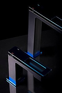 Смеситель для раковины Boheme Q 142-BUW черный матовый/синий купить в интернет-магазине сантехники Sanbest