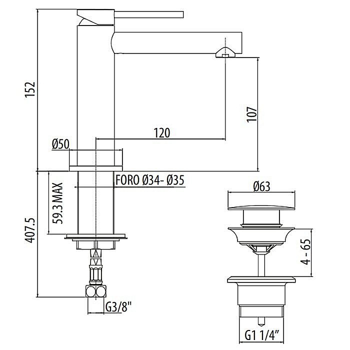 Смеситель для раковины Gattoni Circle One 9042/90C0 купить в интернет-магазине сантехники Sanbest