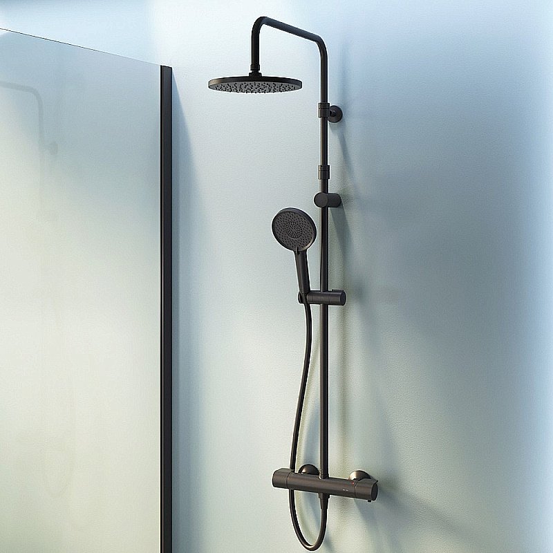 Душевая система AM.PM X-Joy F0785A422 черная купить в интернет-магазине сантехники Sanbest