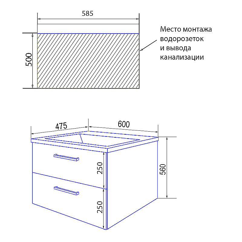 Инсталляция для унитаза Azario AZ-8010-1000 купить в интернет-магазине сантехники Sanbest