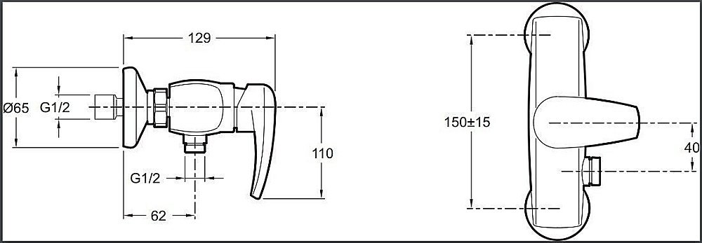 Смеситель для душа Jacob Delafon PANACHE E71243-CP купить в интернет-магазине сантехники Sanbest