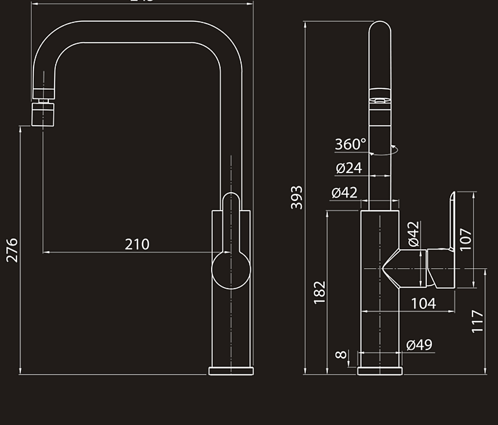 Смеситель для кухни Elghansa KITCHEN 56A1498 купить в интернет-магазине сантехники Sanbest