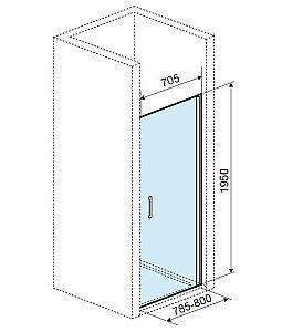 Душевая дверь Excellent Mazo 80 купить в интернет-магазине Sanbest