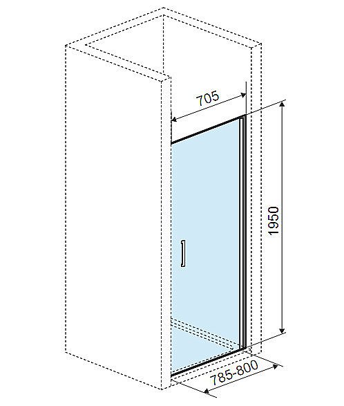 Душевая дверь Excellent Mazo 80 купить в интернет-магазине Sanbest
