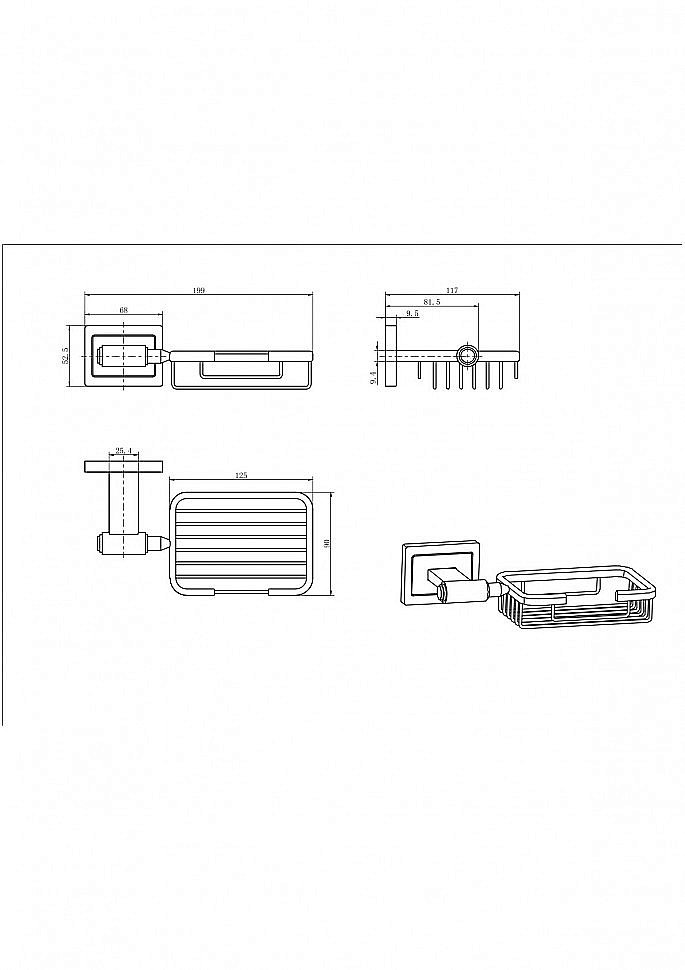Мыльница CeramaLux Gamma 12305 хром купить в интернет-магазине сантехники Sanbest