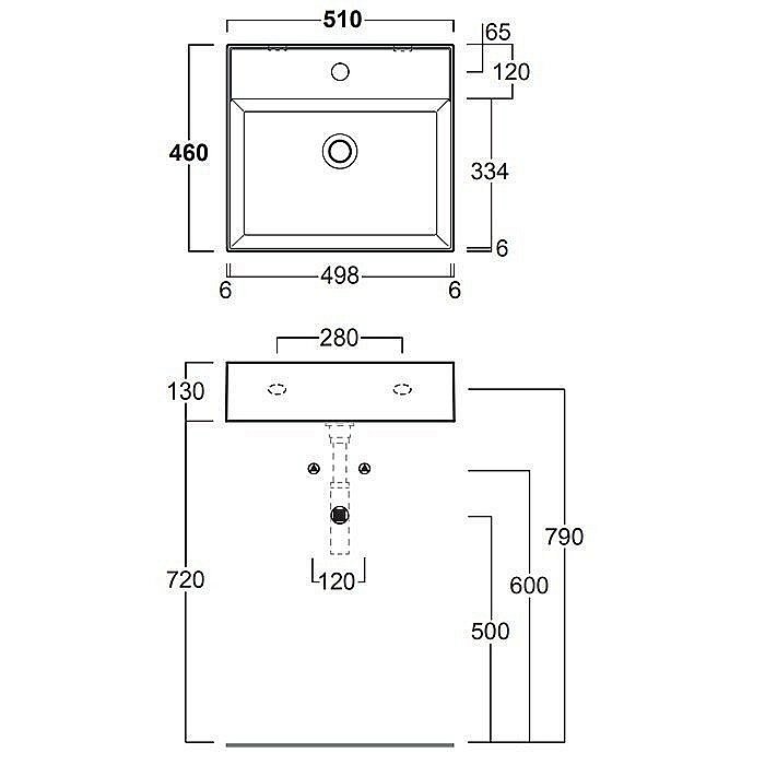 Раковина Simas Agile AG51 bi купить в интернет-магазине Sanbest