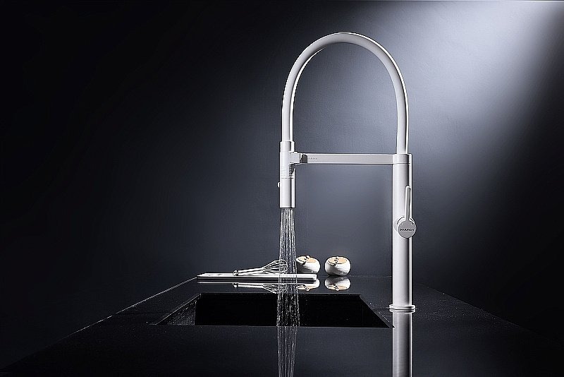 Смеситель для кухни Paulmark Leader Le214101-WH белый матовый купить в интернет-магазине сантехники Sanbest