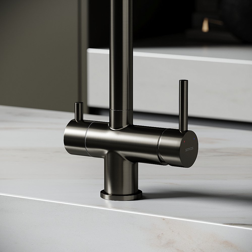 Смеситель для кухни Sancos Foster SC4014GG вороненая сталь купить в интернет-магазине сантехники Sanbest