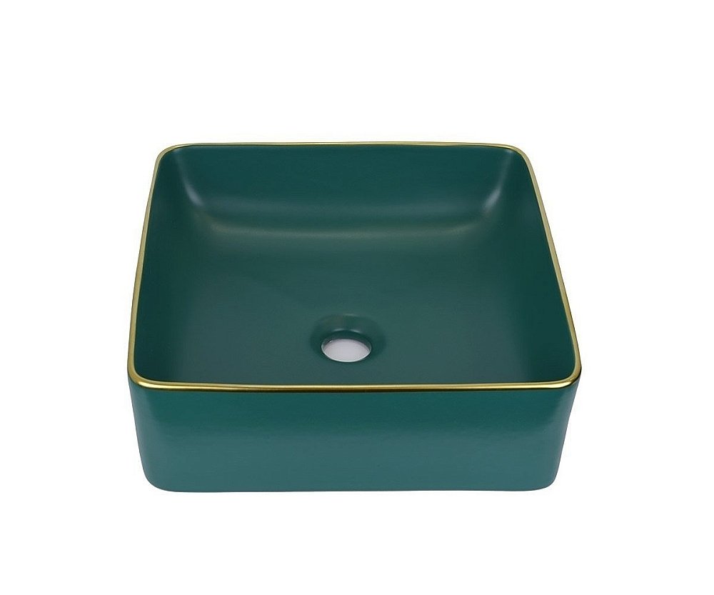 Раковина накладная Bronze de Luxe 40 1063 зеленая матовая купить в интернет-магазине Sanbest