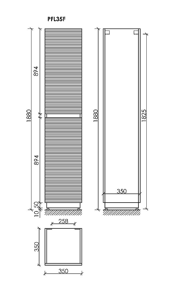 Шкаф-пенал напольный Sancos Folk Floor PFL35FW белый для ванной в интернет-магазине сантехники Sanbest