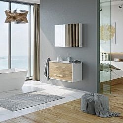 Тумба с раковиной Aqwella Майами 75 дуб сонома для ванной в интернет-магазине Sanbest