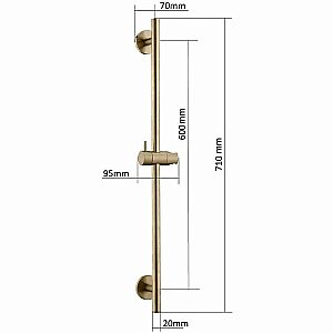 Душевая штанга Boheme Uno 420-MW белая купить в интернет-магазине сантехники Sanbest