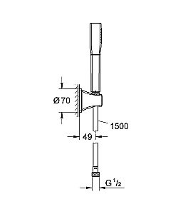 Душевой гарнитур Grohe Grandera Rainshower 27993IG0 хром/золото купить в интернет-магазине сантехники Sanbest