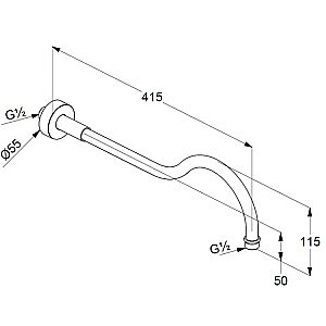 Держатель верхнего душа Kludi 1926 2751445 золото купить в интернет-магазине сантехники Sanbest