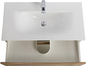 Тумба с раковиной BelBagno MARINO-CER-N-1000-2C-SO-WO-P Rovere Bianco для ванной в интернет-магазине Sanbest