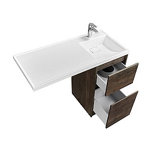 Тумба с раковиной Акватон Лондри 40 дуб кантри для ванной в интернет-магазине Sanbest