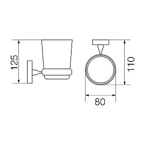 Стакан Veragio Bonjour VR.BNR-7840.BR купить в интернет-магазине сантехники Sanbest
