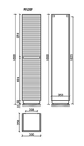 Шкаф-пенал напольный Sancos Folk Floor PFL35FW белый для ванной в интернет-магазине сантехники Sanbest