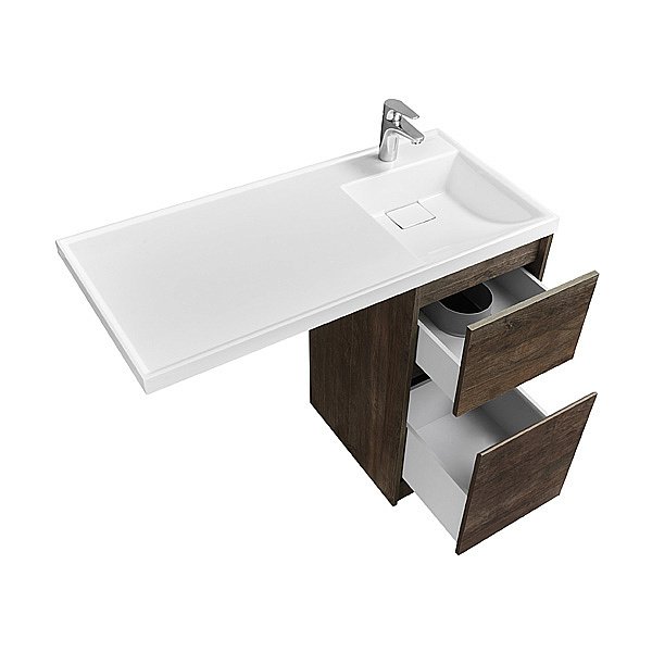 Тумба с раковиной Акватон Лондри 40 дуб кантри для ванной в интернет-магазине Sanbest