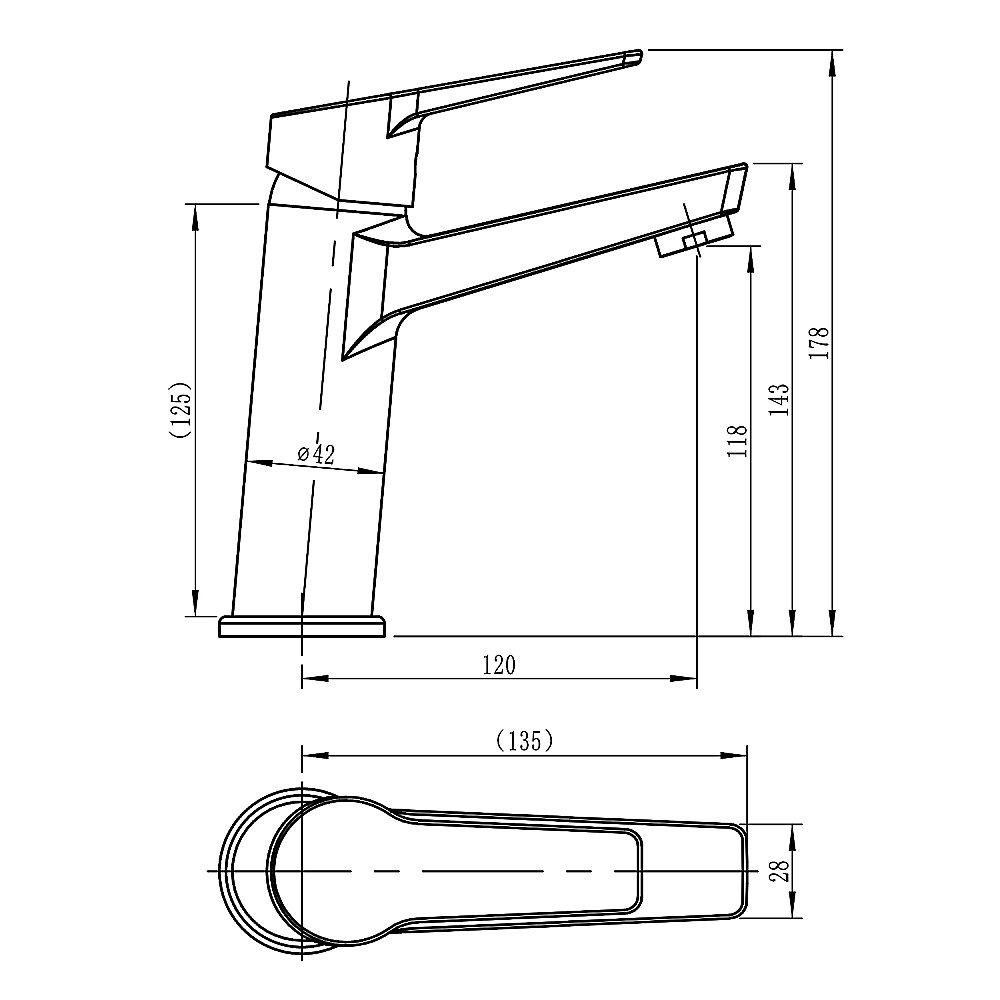 Смеситель для раковины LORANTO INESSA LR10287000 хром купить в интернет-магазине сантехники Sanbest