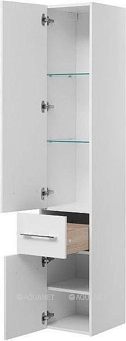 Шкаф-пенал Aquanet Августа 35 белый для ванной в интернет-магазине сантехники Sanbest
