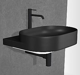 Раковина Ravak Yard 60 антрацит/кронштейн белый купить в интернет-магазине Sanbest