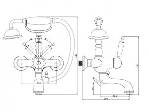 Душевая колонна Aksy Bagno Faenza Light Fa401-2002-2004L хром купить в интернет-магазине сантехники Sanbest