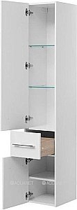 Шкаф-пенал Aquanet Августа 35 белый для ванной в интернет-магазине сантехники Sanbest