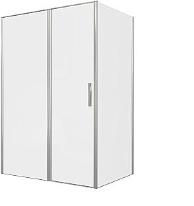 Душевой уголок Allen Brau Priority 3.31026.BA+3.31044.BA 90х90 стекло прозрачное/профиль брашированное серебро купить в интернет-магазине Sanbest