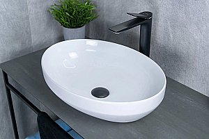 Раковина накладная Gid Lago 50 D1469 51196 белая купить в интернет-магазине Sanbest