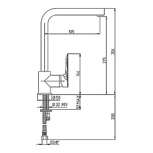Смеситель для кухни PAINI Nove 09CR5721 хром купить в интернет-магазине сантехники Sanbest